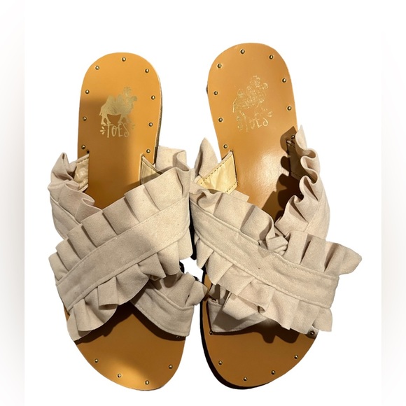 lola Shoes - Woman’s Lola sandals. Sand color. Worn once inside. Size 8. Super lightweight.